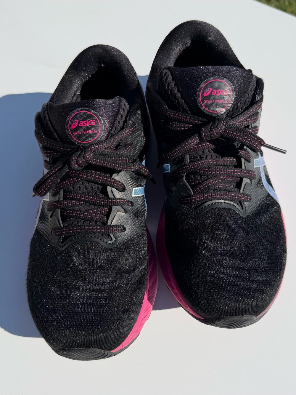 ASICS Women's Gel-Nimbus 23 Walking‎ Running Shoes - Size 9 - Black/Pink - Picture 2 of 13